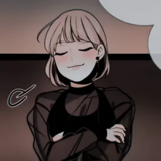 ✖️ Frau, Anime, Manga, Mädchen, Illustration, Cartoon telegram sticker