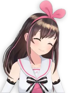 😊 Kizuna AI kizuna ai, vtuber, garota anime, fofa, rosa, youtuber virtual, kawaii, celebridade da internet whatsapp sticker