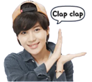 👏 Clap clap Аплодисменты, Приветствие, Праздник, Корейский, K-Pop, Фан, Привет whatsapp sticker