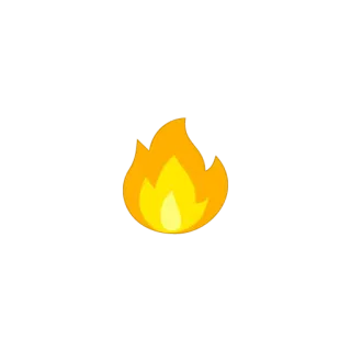 🔥 fire, hot, burn, flame, yellow, orange telegram sticker
