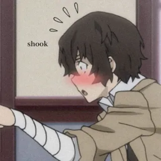 ☺️ Dazai Osamu Bungo Stray Dogs shook Anime, Rouge, Choqué, Dazai Osamu, Bungo Stray Dogs telegram sticker