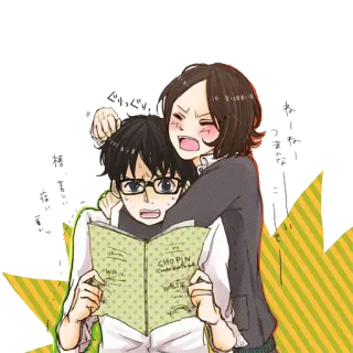 Your Lie in April @animestickerchannel whatsapp stickers