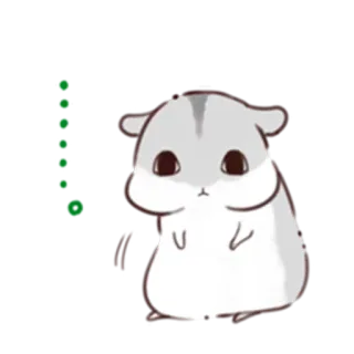 😔 hamster, mignon, animal, animal de compagnie, dessin animé, kawaii whatsapp sticker