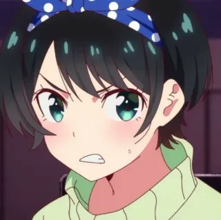 🍧 Chizuru Ichinose Rent-A-Girlfriend อนิเมะ, โกรธ, ผู้หญิง, การ์ตูน, จิซึรุ, แฟนเช่า telegram sticker