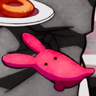 🇯🇪 pink, rabbit, plush, toy telegram sticker
