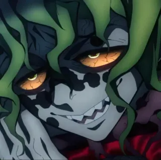💀 Gyutaro Demon Slayer Аниме, Демон, Гютаро, Клинок, рассекающий демонов, злодей, страшный whatsapp sticker