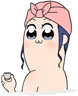 🛁 anime, girl, bath, cute, illustration telegram sticker