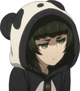 🐼 애니메이션, 판다, 소녀, 귀여운 telegram sticker