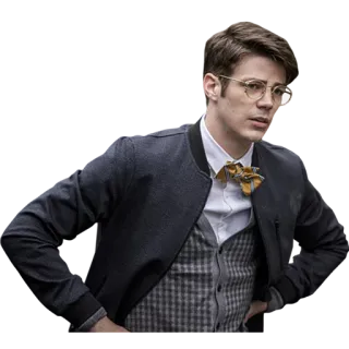😔 Barry Allen The Flash super-héros, série TV, DC Comics, geek, lunettes whatsapp sticker