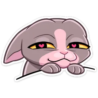 😍 Katze, Cartoon, Liebe, Tier, Sticker, süß, arrogant whatsapp sticker