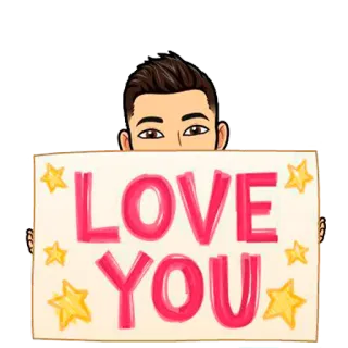 💞 LOVE YOU Liebe, Sterne, Zuneigung, Nachricht, Du whatsapp sticker