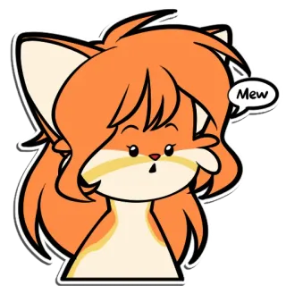 🔈 feline character Mew telegram sticker