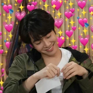 💘 сердечки, улыбка, мужчина, человек, портрет, нежность whatsapp sticker