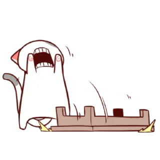 😡 cat, crying, sad, upset, cartoon telegram sticker