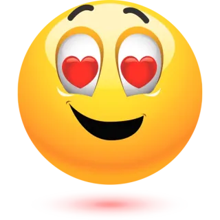😍 表情符号, 爱, 爱心眼, 笑脸, 表情, 喜爱 telegram sticker