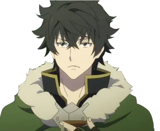 😐 Naofumi Iwatani The Rising of the Shield Hero anime, character, shield hero, naofumi, isekai, fantasy telegram sticker