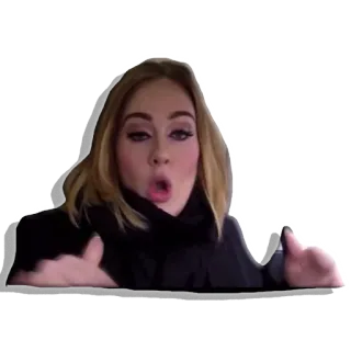 😮 Adele cantora, mulher, celebridade, pessoa, meme telegram sticker