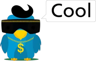 😎 Cool legal, coruja, óculos de sol, personagem, desenho animado telegram sticker