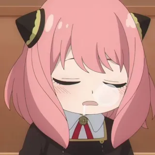 😴 Anya Forger Spy x Family Anime, Spy x Family, Anya Forger, weinend, traurig telegram sticker