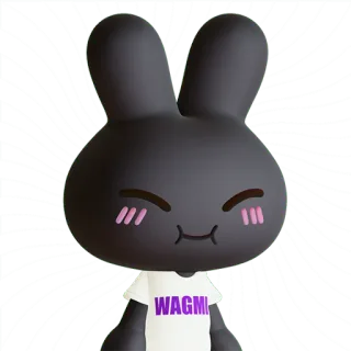 🐰 WAGMI coelho, wagmi, fofo, animal, desenho animado telegram sticker
