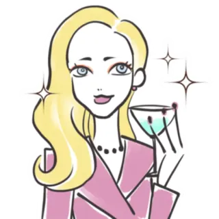 🍷 phụ nữ, cocktail, tóc vàng, quyến rũ, tiệc tùng, đồ uống telegram sticker