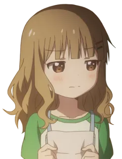 😟 anime girl, cartoon, cute, character, portrait telegram sticker