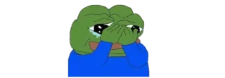 😭 Pepe the Frog Pepe, frog, crying, sad, meme telegram sticker