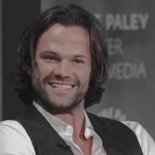 😁 Jared Padalecki actor, celebrity, portrait, man telegram sticker