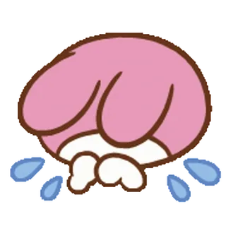 😢 crying, sad, tears, pink, emotional, cartoon, cute telegram sticker