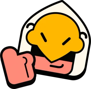 👍 Desenho animado, Irritado, Punho, Soco, Personagem, Adesivo telegram sticker