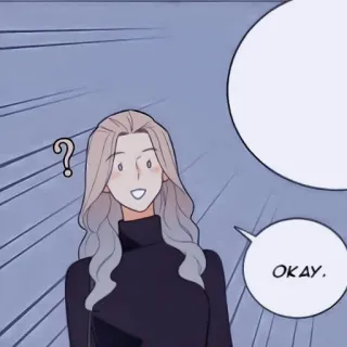 🍨 Okay. anime, woman, question mark, speech bubble telegram sticker