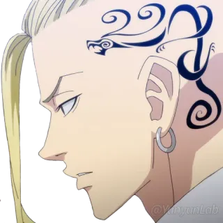 🤨 animé, personnage, tatouage, dessin whatsapp sticker
