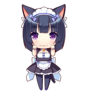 😺 Anime, Ragazza gatto, Maid, Neko, Carino, Manga telegram sticker