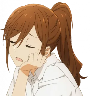 🥱 Hori Kyouko Horimiya Anime, Garota, Fofa, Cansada, Entediada telegram sticker