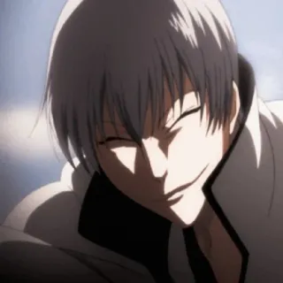 🐍 Gin Ichimaru Bleach Anime, Bleach, Gin Ichimaru, lächelnd, Charakter telegram sticker