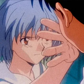👋 Rei Ayanami Neon Genesis Evangelion anime, rei ayanami, neon genesis evangelion, evangelion, character, sad telegram sticker