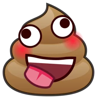 🤕 эмодзи, какашка, смешные, мультфильм, интернет, мем whatsapp sticker