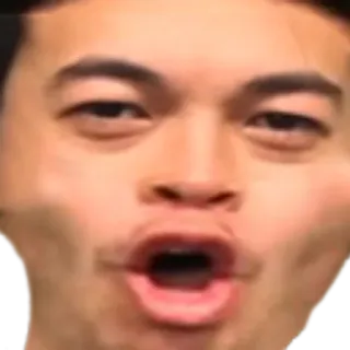 😮 rosto, emote, pogchamp, twitch, meme, gaming whatsapp sticker