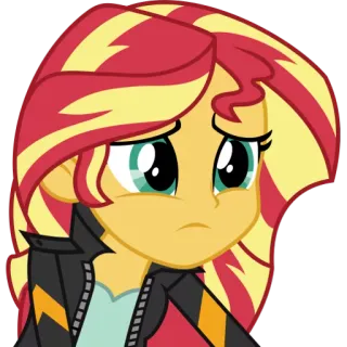 😢 Sunset Shimmer My Little Pony Kartun, Poni, Sunset Shimmer, Equestria Girls telegram sticker