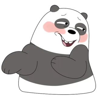 ☺️ Panda We Bare Bears Kartun, Panda, Beruang, Lucu, Kocak, Animasi telegram sticker