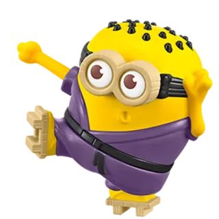 💢 Minion minion, cartoon, purple, yellow, ninja telegram sticker
