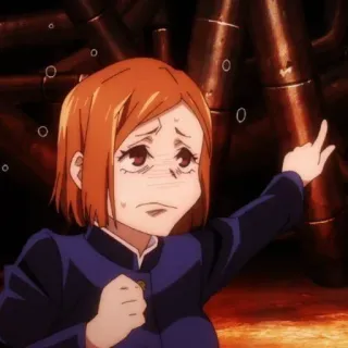 🍸 Nobara Kugisaki Jujutsu Kaisen อนิเมะ, มังงะ, โนบาระ, คุกิซากิ, มหาเวทย์ผนึกมาร whatsapp sticker