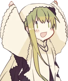 🙌 Аниме, Персонаж, Милый, Счастливый, Чиби, Иллюстрация telegram sticker