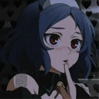 🤫 소녀 사랑하는 소녀 소개 습니다.나보다 남자가 되니 수건으로 해요. ragazza anime, timida, kawaii, dito sulle labbra telegram sticker