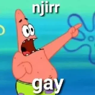 ➖ Patrick Star Spongebob Squarepants njirr gay patrick, estrela, spongebob, desenho animado, ofensivo, insulto whatsapp sticker