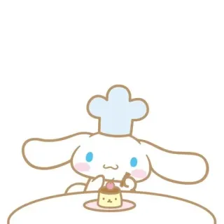 🌟 Cinnamoroll cinnamoroll, kawaii, niedlich, pudding, koch telegram sticker