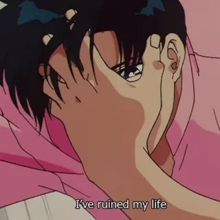 🤦‍♂️ I've ruined my life Anime, Sedih, Menyesal, Emosional whatsapp sticker