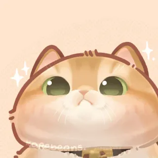 ✨ yofebeans gato, animal, fofo, adesivo, animal de estimação, laranja, gatinho, yofebeans telegram sticker