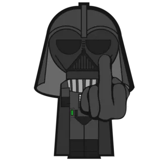 🖕 Darth Vader Star Wars darth vader, star wars, środkowy palec, obraźliwe telegram sticker