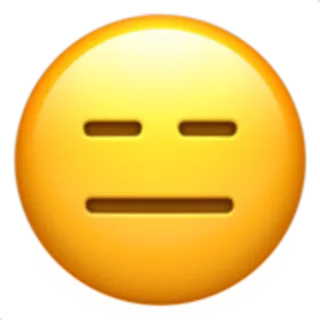 😑 emoji, neutral, face, expressionless telegram sticker